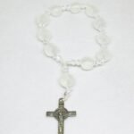 10 MM White Snow Ten Beads Rosary