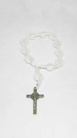 10 MM White Snow Ten Beads Rosary Online