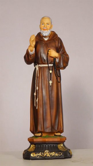 16 Inch St Padre pio poly marble Statue