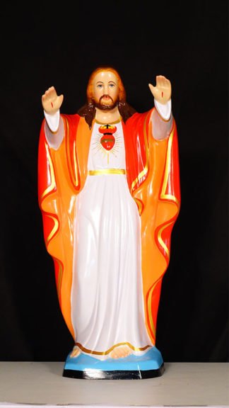 2 FT BLESSING JESUS FIBER Statue