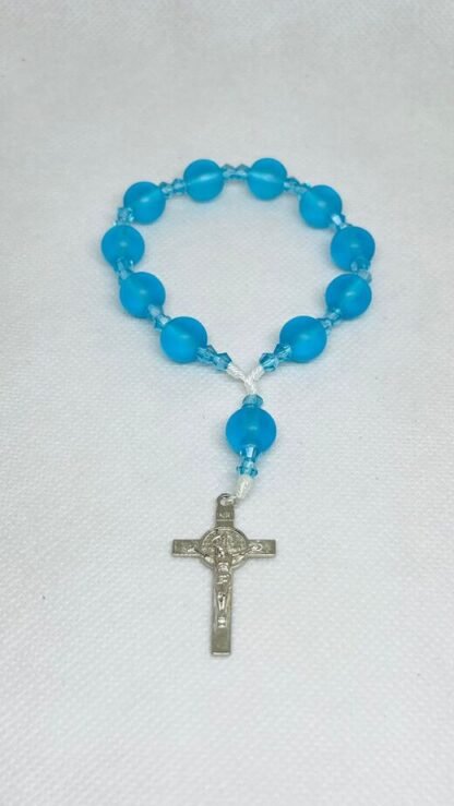 Buy Blue Snow Ten Beads Rosary 10 MM
