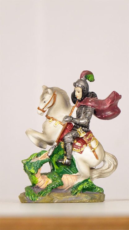 2.5 ST GEORGE Poly Marble Statue