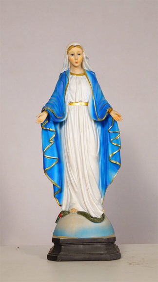 30 Inch Poly Marble Immaculate Mary Statue