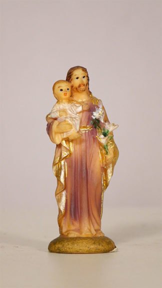 St Joseph Poly Marble Statue 3 Inch