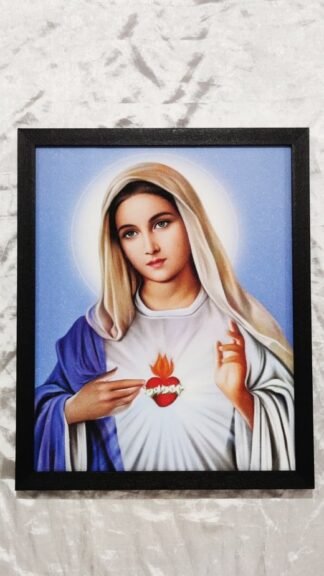Mother Mary Photo with Fiber Frame - 16x13 inch
