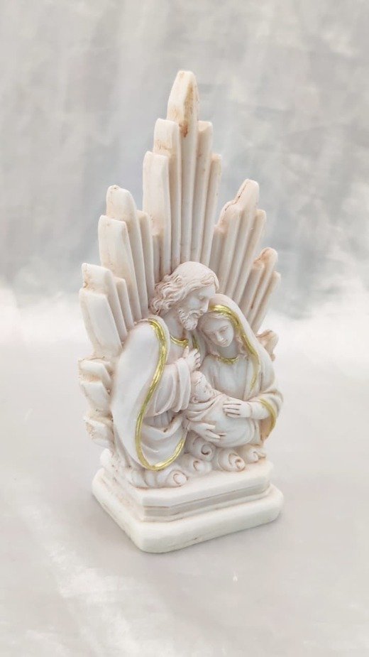 Poly Marble Holy Family Tabletop Statue - 5 Inch - Image 3