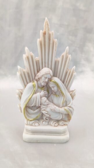 Poly Marble Holy Family Tabletop Statue - 5 Inch