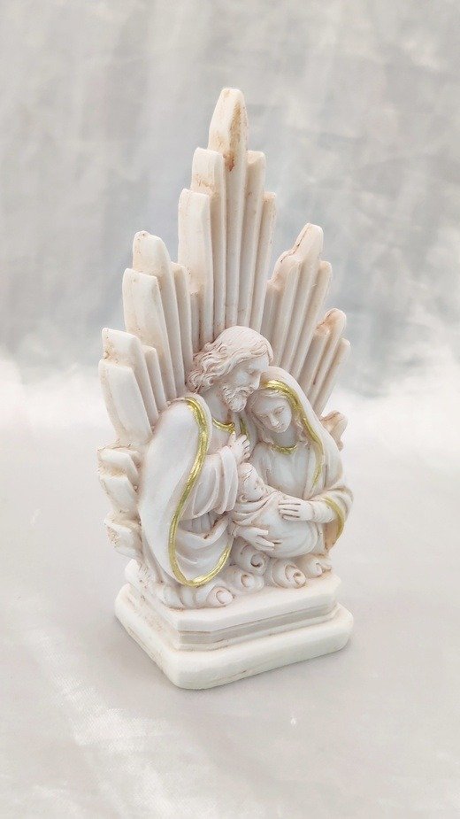 Poly Marble Holy Family Tabletop Statue - 5 Inch - Image 2
