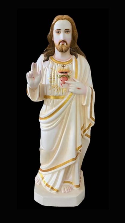 Fiber Sacred Heart Jesus Statue