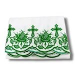 2 Meter Green color Thread Embroidered Altar Cloth