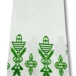 2 Meter Green color Thread Embroidered Altar Cloth