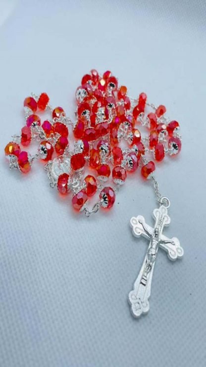 6MM Tyre Crystal Rosary with cup