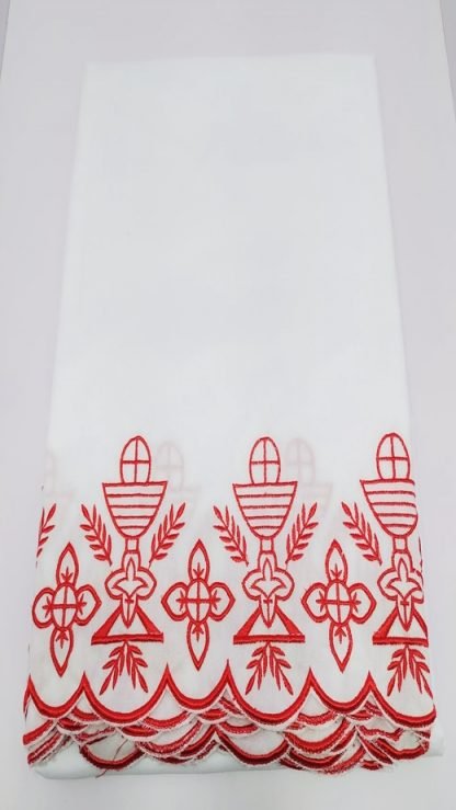 Purchase 2 Meter Red color Thread Embroidered Altar Cloth