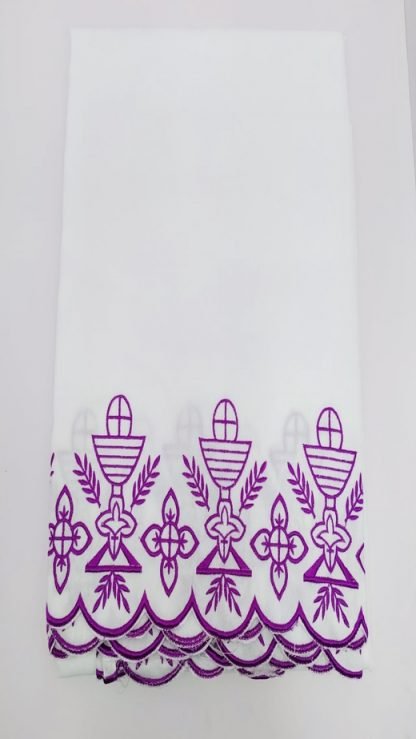 3 Meter Pink color Thread Embroidered Altar Cloth