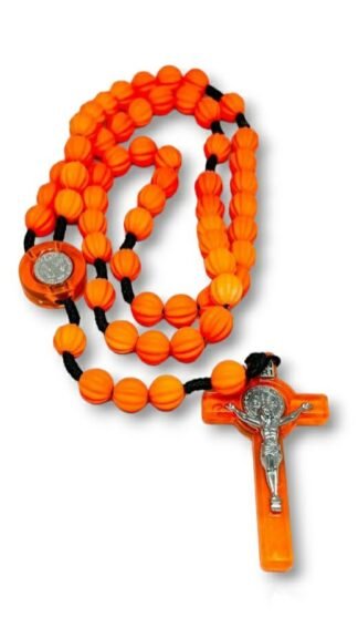 Order 10 MM Fluorescent Orange Rosary