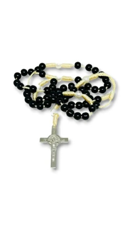 4 MM Black Colored Thread Rosary