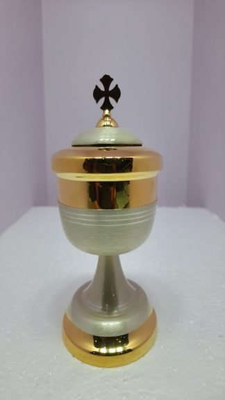 5.5 Inch Silver And Gold Plated Glossy Ciborium