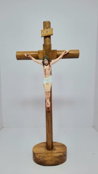 29 CM Wooden Cross With Plastic Figure
