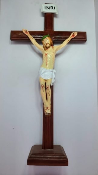 62CM Wooden Cross With Wooden Figure