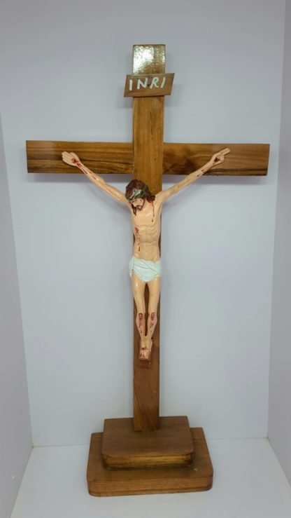 66 CM Wooden Cross With Plastic Figure