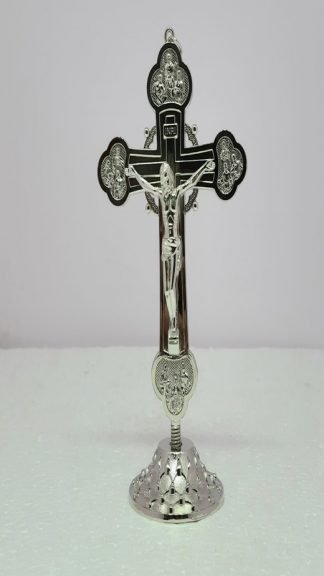 6.5 Inch Silver Plated Crucifix