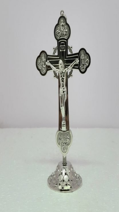 6.5 Inch Silver Plated Crucifix