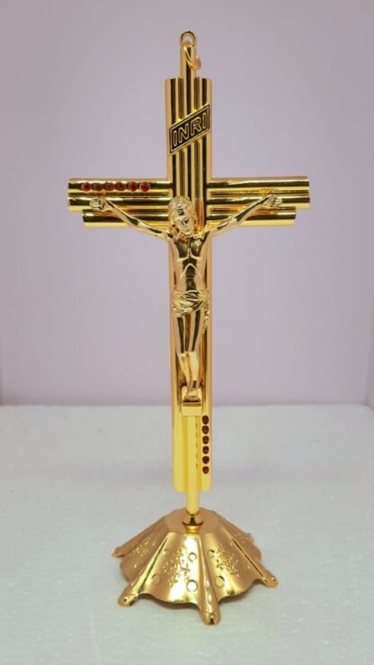 11 Inch Elegant Gold Plated Crucifix
