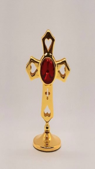4 Inch Gold Plated Crucifix For Car