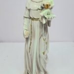12 Inch Poly marble w/o Wooden Base St. Antony Statue