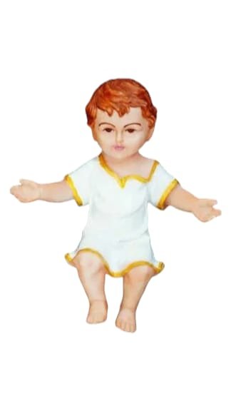 8 Inch Poly Marble Baby Jesus Figure