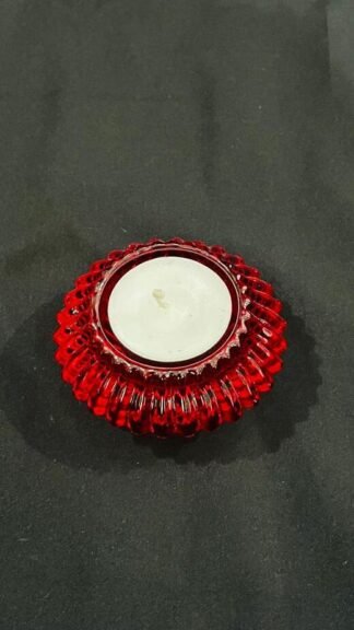 4.5 Inch Red Crystal Candle Stand