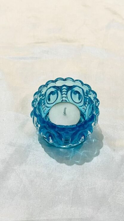 5.5 Inch Blue Coloured Candle Stand