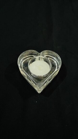 3 Inch Heart Shaped Crystal Candle