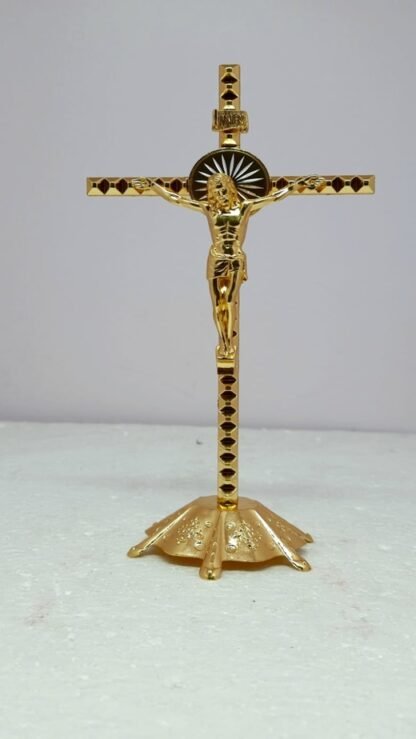 9 Inch Gold Plated Elegant Crucifix