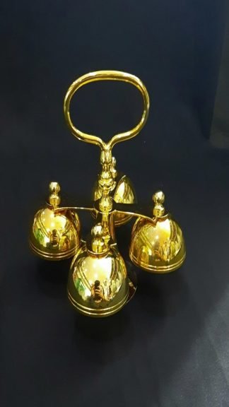 6 Inch 4 Bell Gold Plated Bell