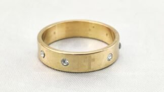 Gold Plated Crystal embedded Ring