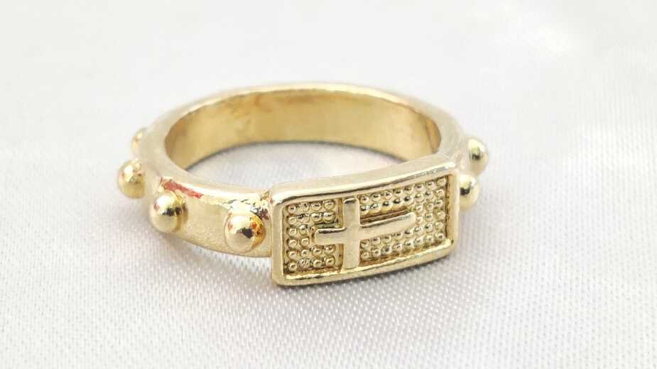 Embedded Gold Plated Ring - Image 4