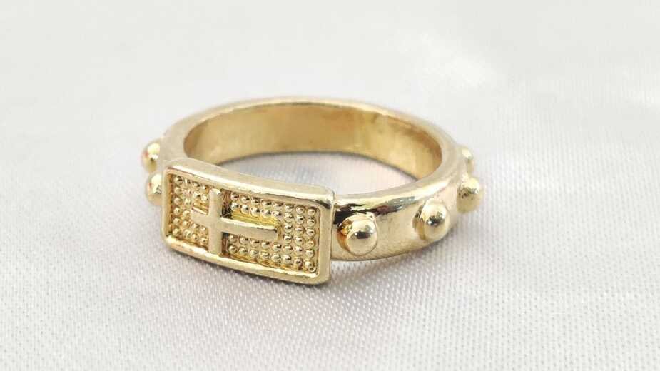 Embedded Gold Plated Ring - Image 2