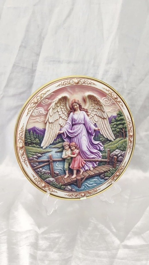 Angel Poly Marble Statue - 8 Inch - Image 2
