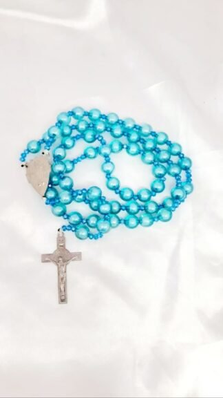 Blue Colored Photo Rosary