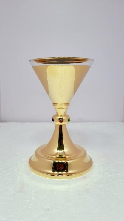 8.1 Inch Gold Plated Chalice With Paten