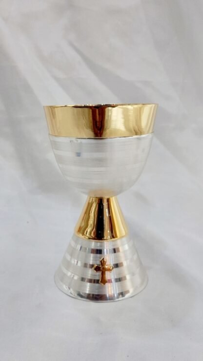 6 Inch Gold Plated Chalice with Paten
