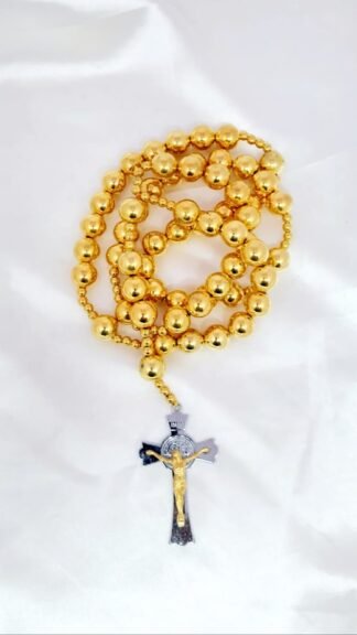 Gold Colored Photo Rosary