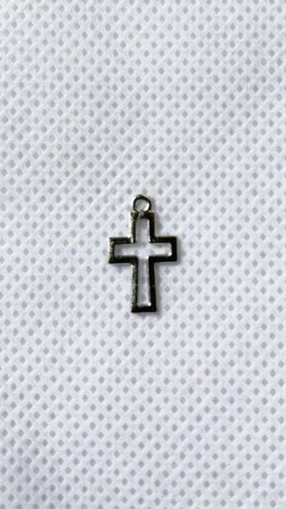0.5 Inch Silver Plated Cross Pendants