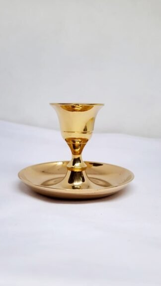 2 Inch Brass Gold Plated Candle Stand