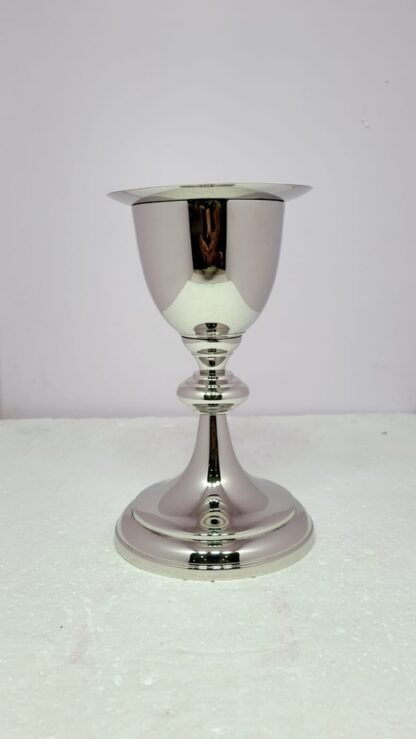 8.5 Inch Silver Plated Chalice with Silver Paten