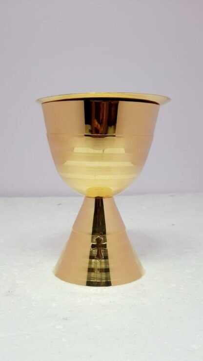 15 CM Gold Plated Chalice with Paten