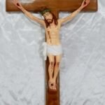 3 Feet Wooden Crucifix with Wooden Figure