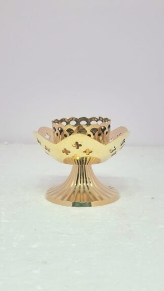 4 Inch Gold Plated Brass Candle Stand