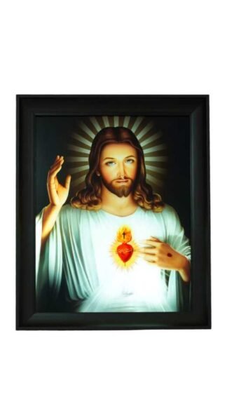 22*18 Inch Inch Sacred Heart LED Photo Frame